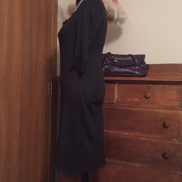 Kenzie dark grey Sweater dress, size medium - Picture 3 of 8